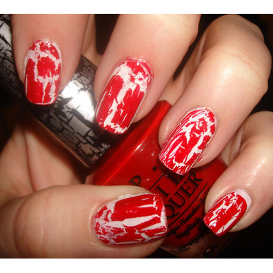 NLE55 OPI Red Shatter