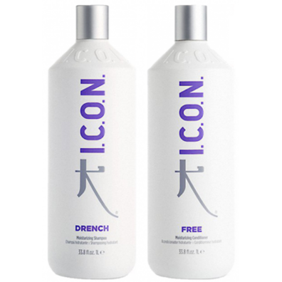 Icon Drench Moisture Shampoo  1000 ml  + Icon Free Conditioner 1000 ml