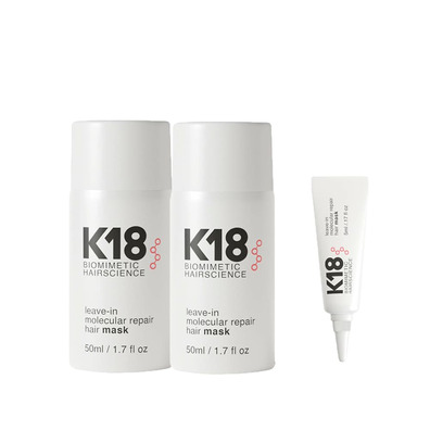 Pacote K18 2 máscaras de reparo molecular + presente